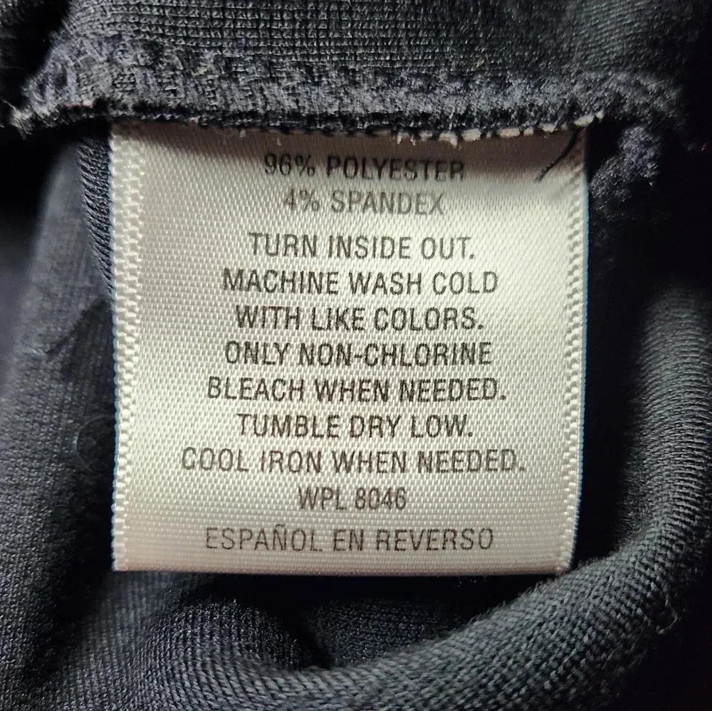 MAISON JULES Wrap Front Sleeveless Reflective Polkadot Dress in Black WOMEN'S M - Picture 7 of 8